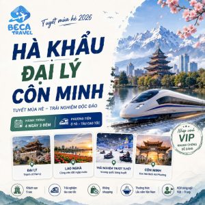 CHƯƠNG TRÌNH 4 NGÀY 3 ĐÊM | HÀ KHẨU - CÔN MINH - TRƯỢT TUYẾT - CUNG YẾN